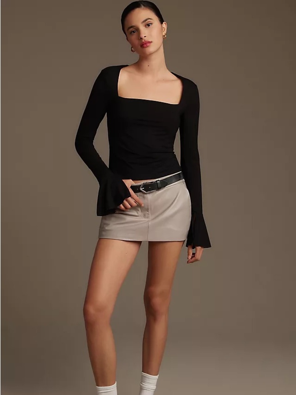 Black Long-Sleeve Large Black Women's Top reformation NWT